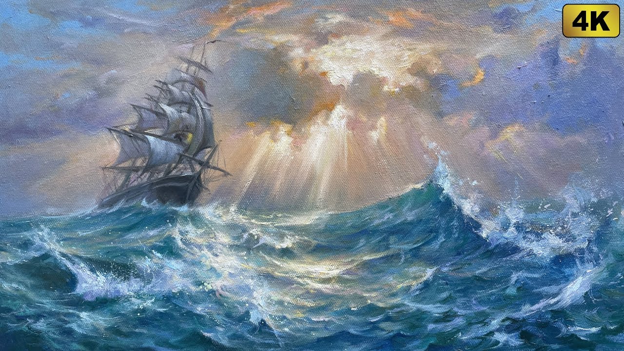 How to Paint a Hyper-Realistic Stormy Sea with Crashing Waves: Full Painting Process Tutorial