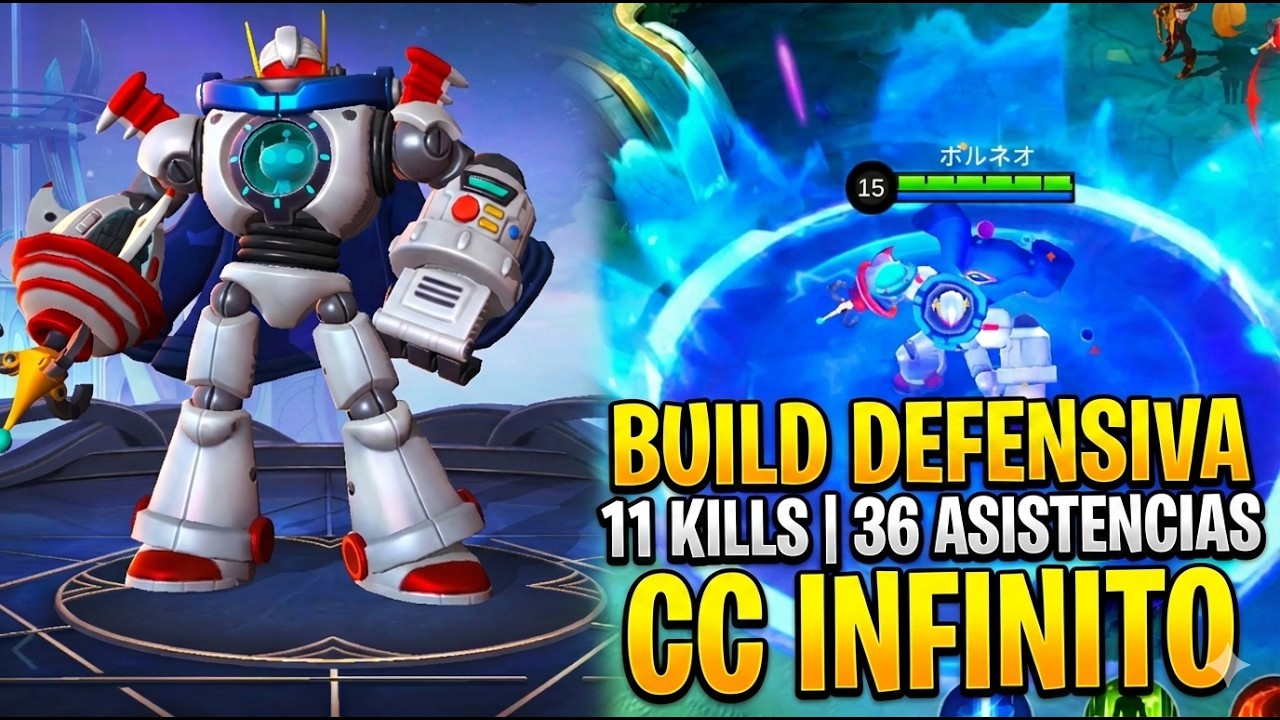 ATLAS ESTÁ MUY FUERTE, BUILD DEFENSIVA 11 KILLS, 36 ASISTENCIAS, CC INFINITO. MLBB.