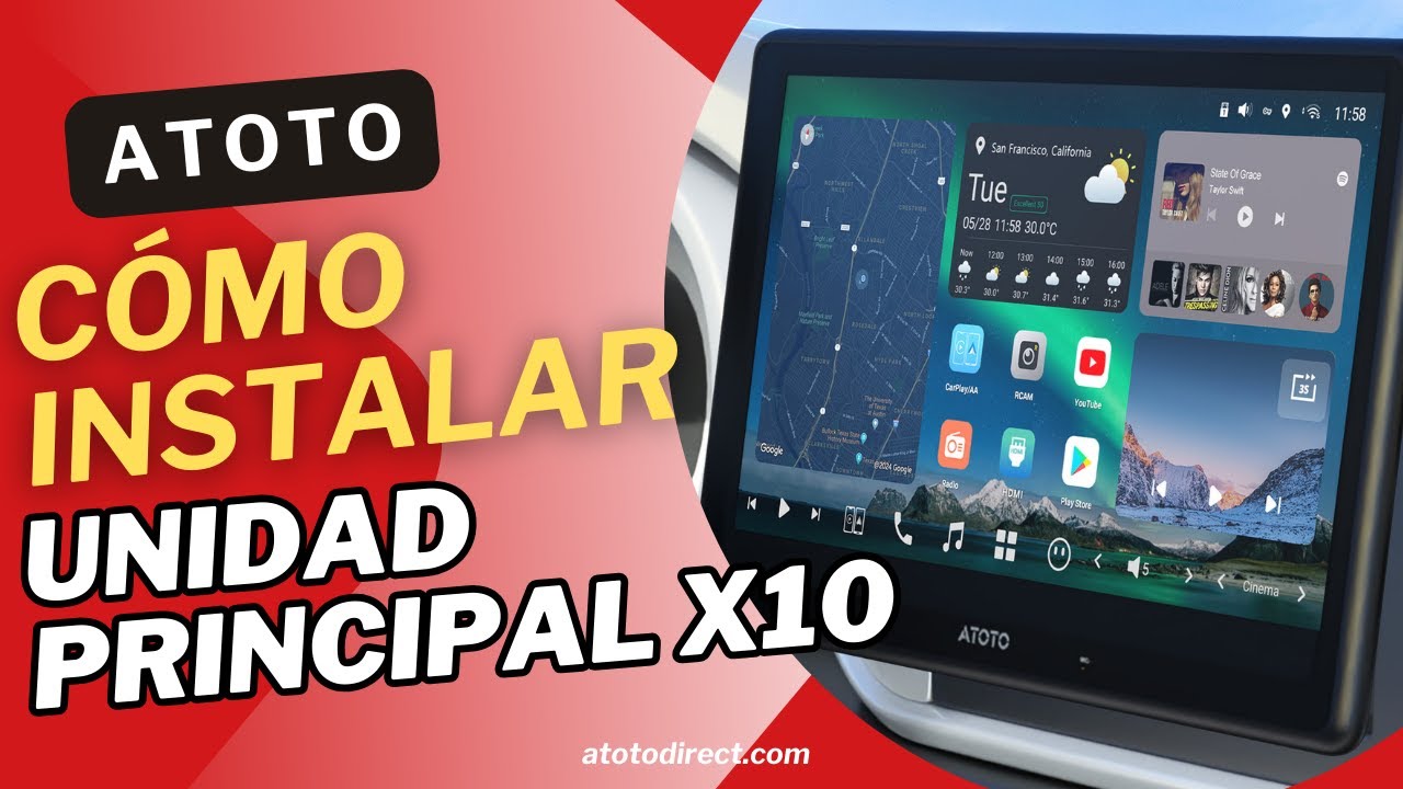 Guía de instalación del estéreo para coche ATOTO X10 con pantalla flotante – Tutorial paso a paso