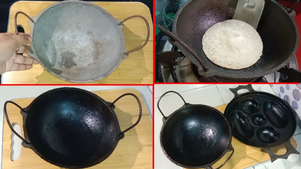 চিতই পিঠার জন্য লোহার ছাঁচ/কড়াই গ্যাসের চুলাই ৫ মিনিটে রেডি করার উপায় | চিতই পিঠার খোলা তৈরির পদ্ধতি