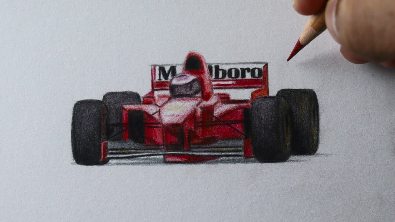 Como desenhar um Carro de Formula1 Ferrari