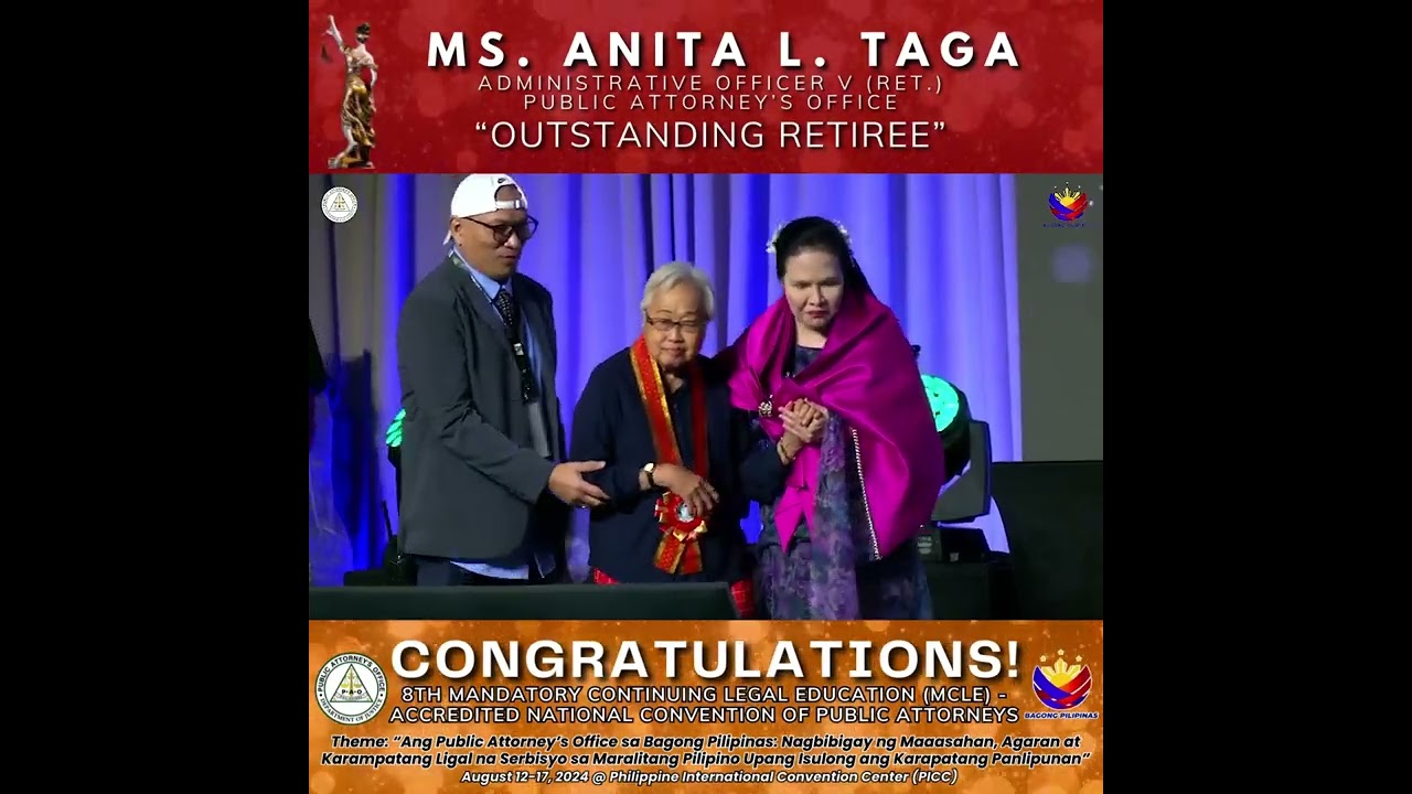 MS. ANITA L. TAGA ADMINISTRATIVE OFFICER V (RET.) PUBLIC ATTORNEY'S OFFICE 