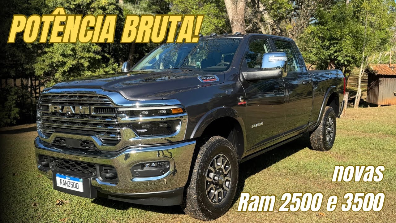 Ram 2500 e 3500 2025 lançadas no Brasil: 436 cv, luxo e capacidade inéditos!