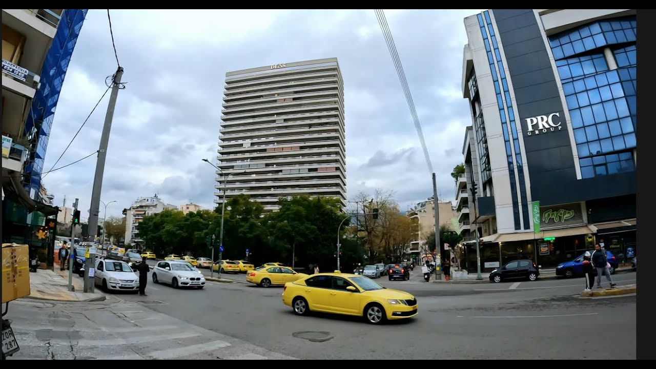 Walking from Larisis Street to Kifisias-Alexandras Avenue to Panormou Street