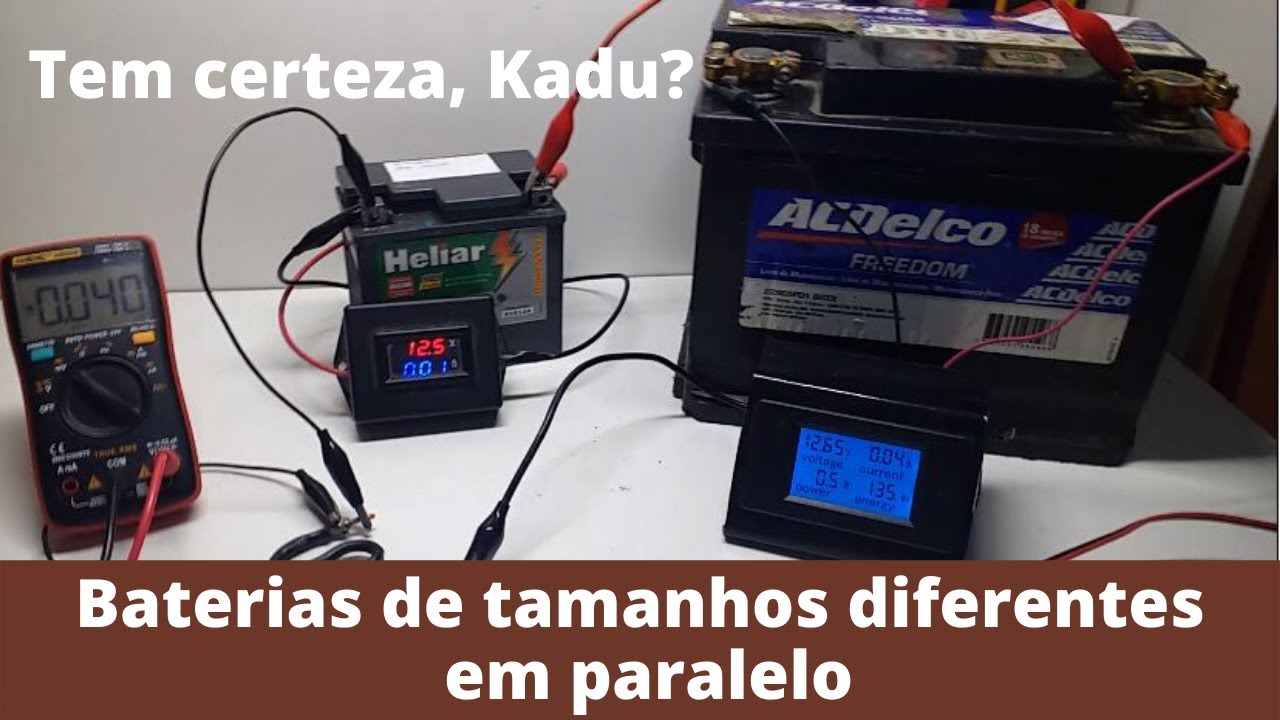 Baterias em Paralelo na Prática - Como se Divide o  Consumo em Baterias de Tamanhos Diferentes