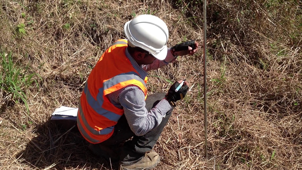 Dynamic Cone Penetrometer (DCP) Test on a STEEP Slope