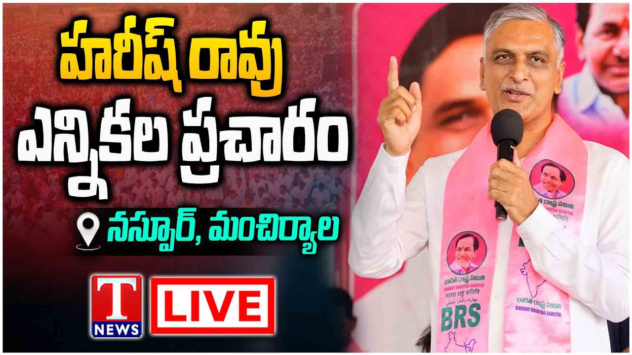 Harish Rao Live: BRS Election Campaign In Kyathanpally Municipality |T News