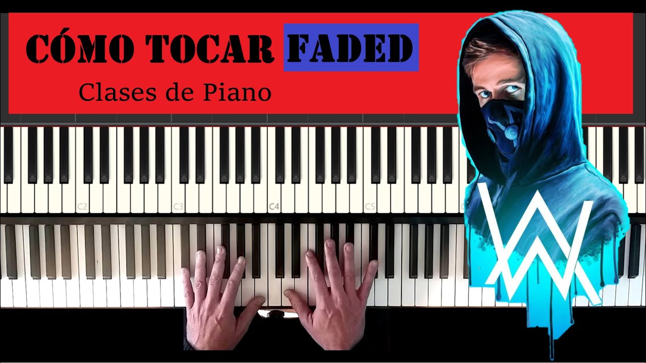 Cómo tocar teclado para principiantes - Faded Piano Tutorial - Clases de piano - Desde cero