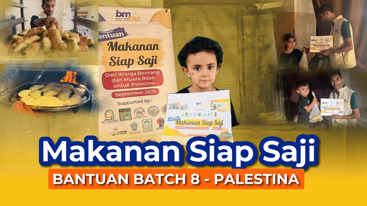 Makanan siap saji untuk GAZA - Bantuan Kemanusiaan Batch 8