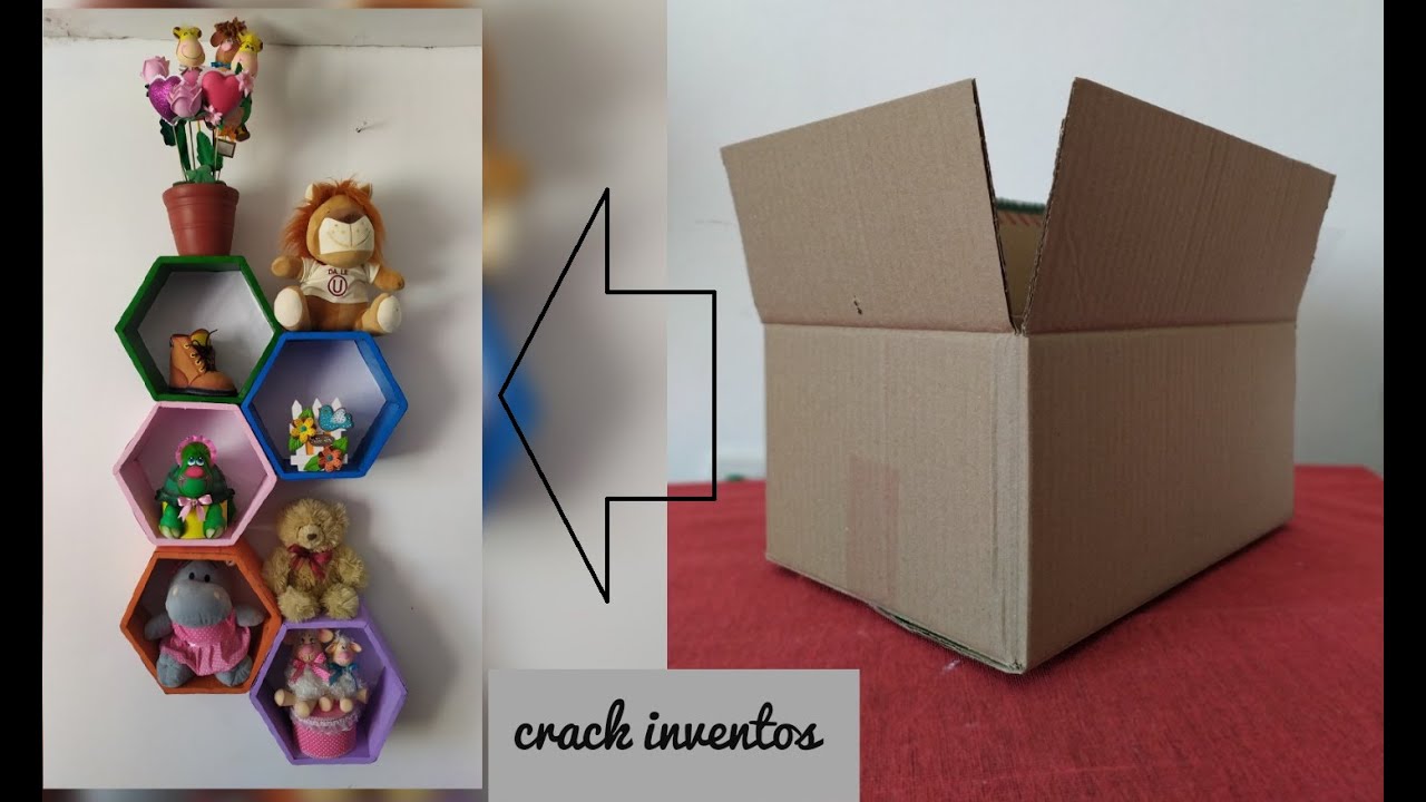 🥰Como Hacer REPISAS💡- ESTANTERÍAS CON CARTÓN📦📦 MUY FÁCIL Y CASERO-🥰--¨[ CRACK INVENTOS]💡❤️