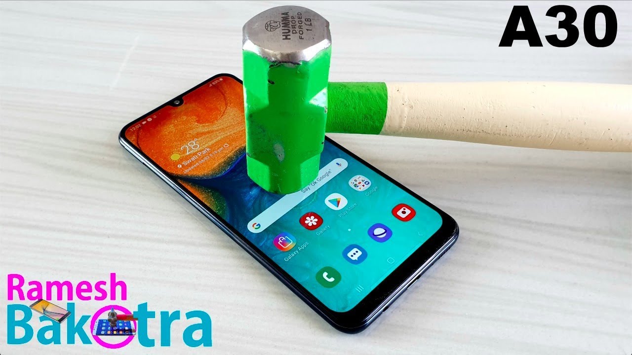 Samsung Galaxy A30 Display Glass Scratch Test