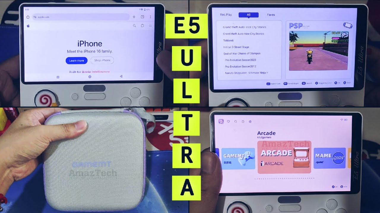 GAMEMT E5 Ultra — подробный обзор на английском языке (игровая консоль Android) #AliExpressInflue...