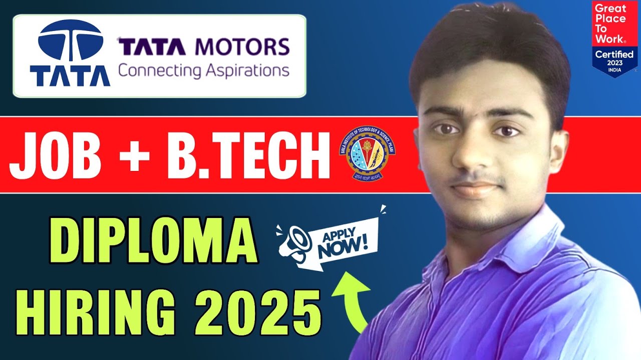 TATA Motors is Hiring 2025। Freshers। Diploma Engineer। Tata Motors Jobs 2025। Tata Motors Vacancy