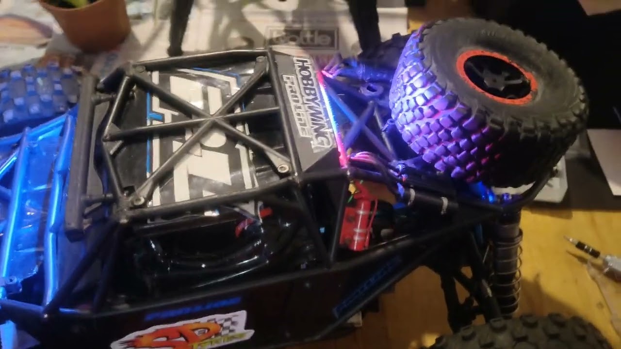 The finishing touches on the car before running again 