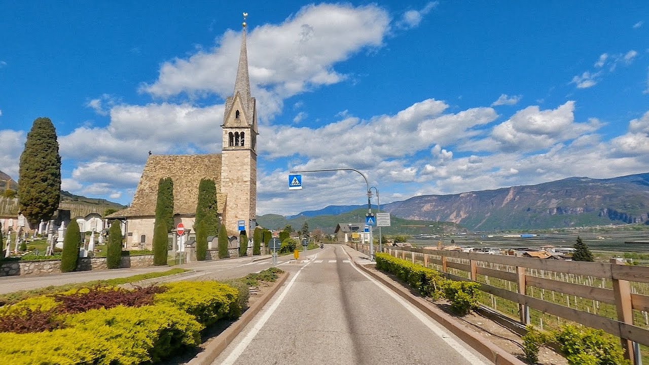 STRADA DEL VINO in ALTO ADIGE scenic drive | MEZZOLOMBARDO to BOLZANO | Italy