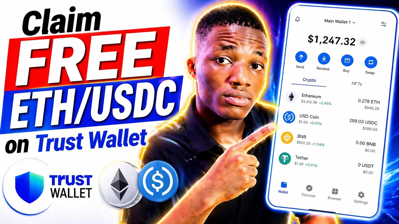 How to Claim FREE ETH/USDC on Trust Wallet & Withdraw Instantly | No Investment Needed