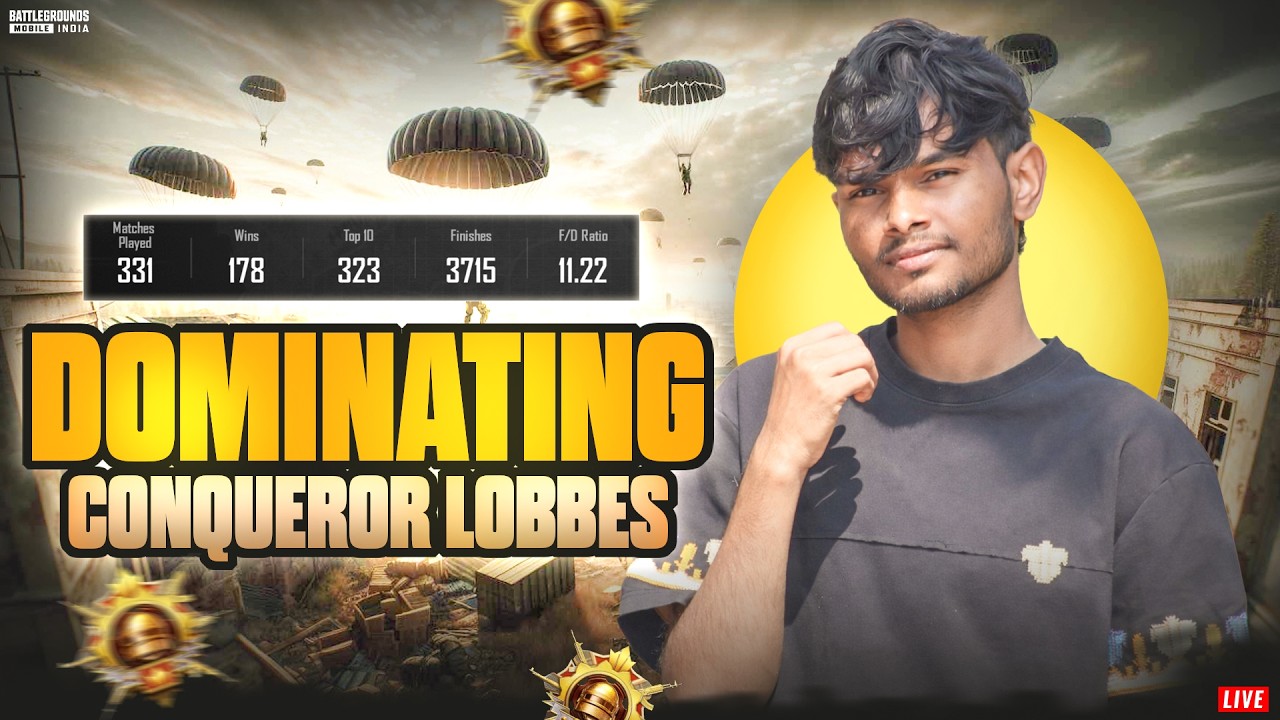 LIVE BGMI🛑DOMINATING CONQUEROR LOBBY 🔥 #bgmi #pubgmobile