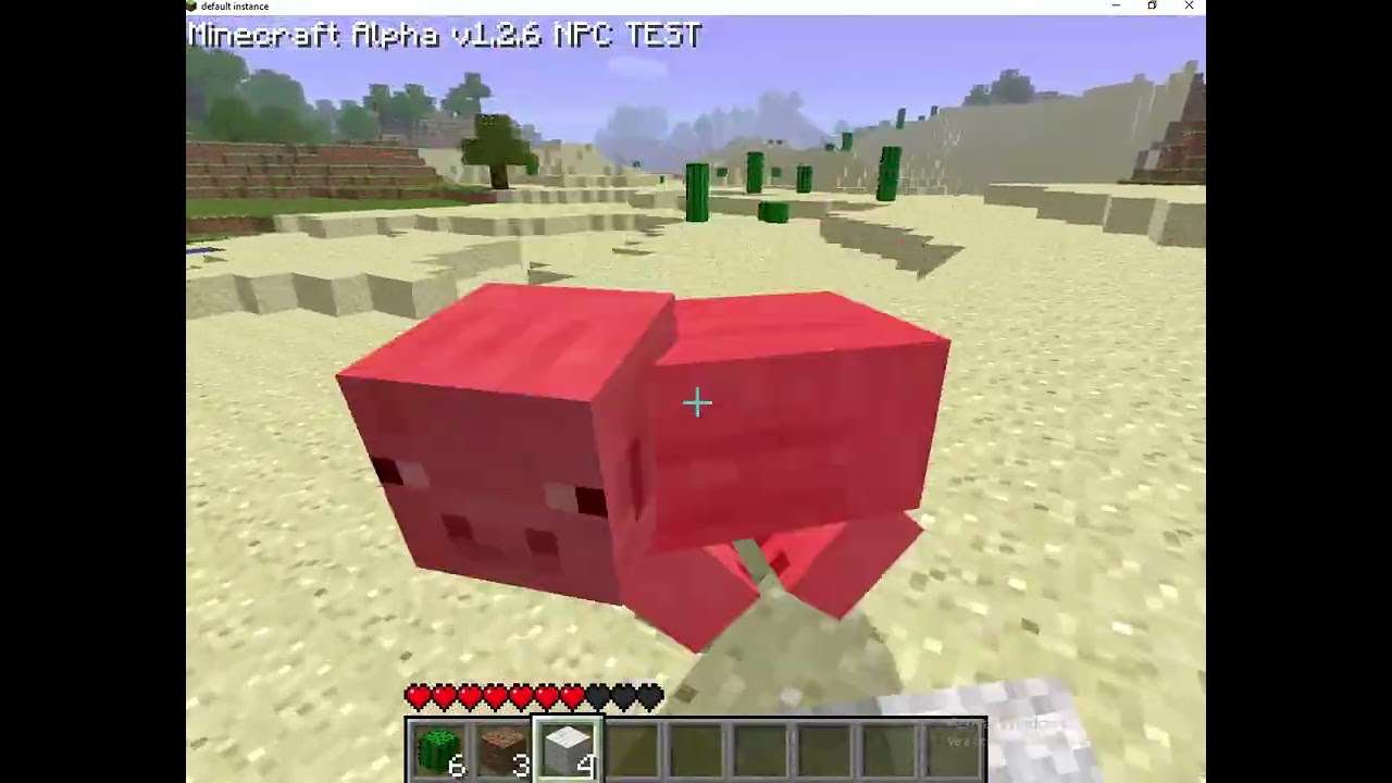 Minecraft alpha 1.2.6 npc test pt.1