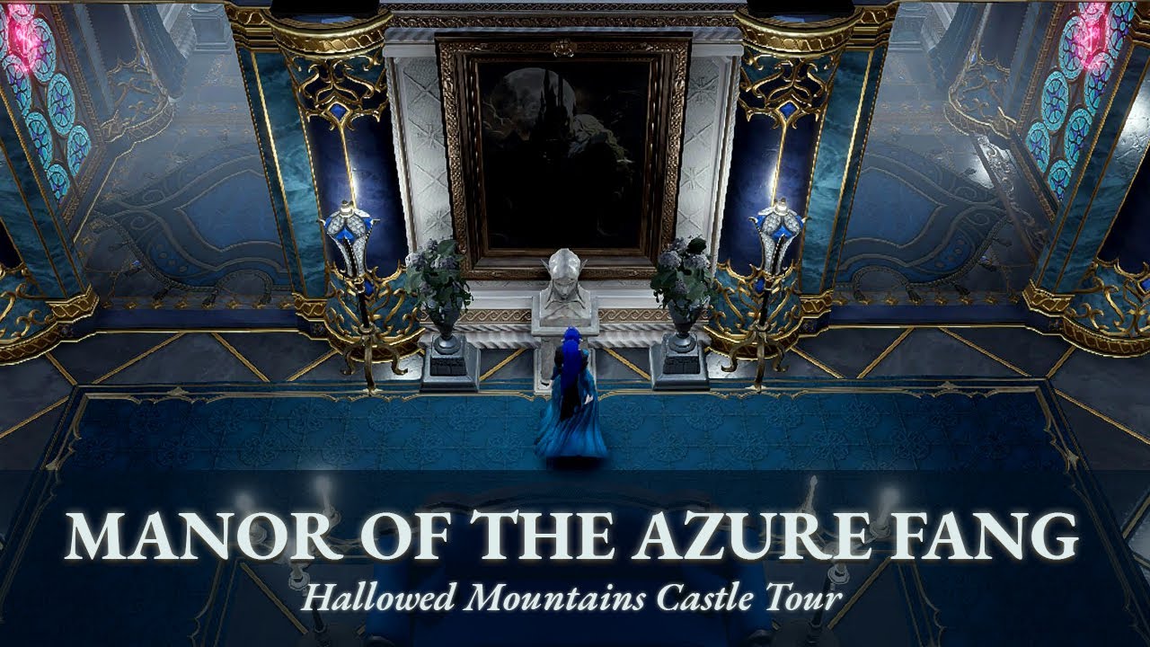 Hallowed Mountain Castle Tour: Manor of the Azure Fang (V Rising PS5 | 4K HDR) 🧛‍♀️🦇🐺🩸
