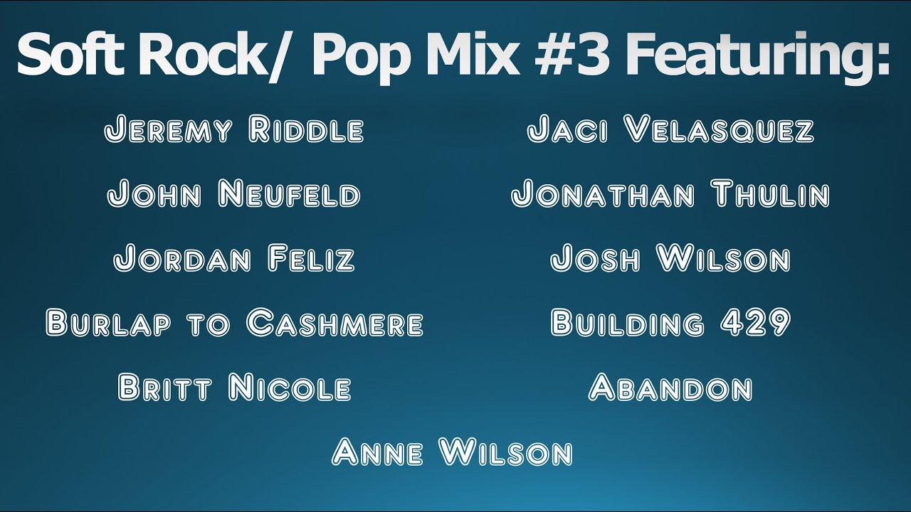 Mix #3 - Contemporary/ Soft Rock/ Soft Pop Mix [Christian Music]