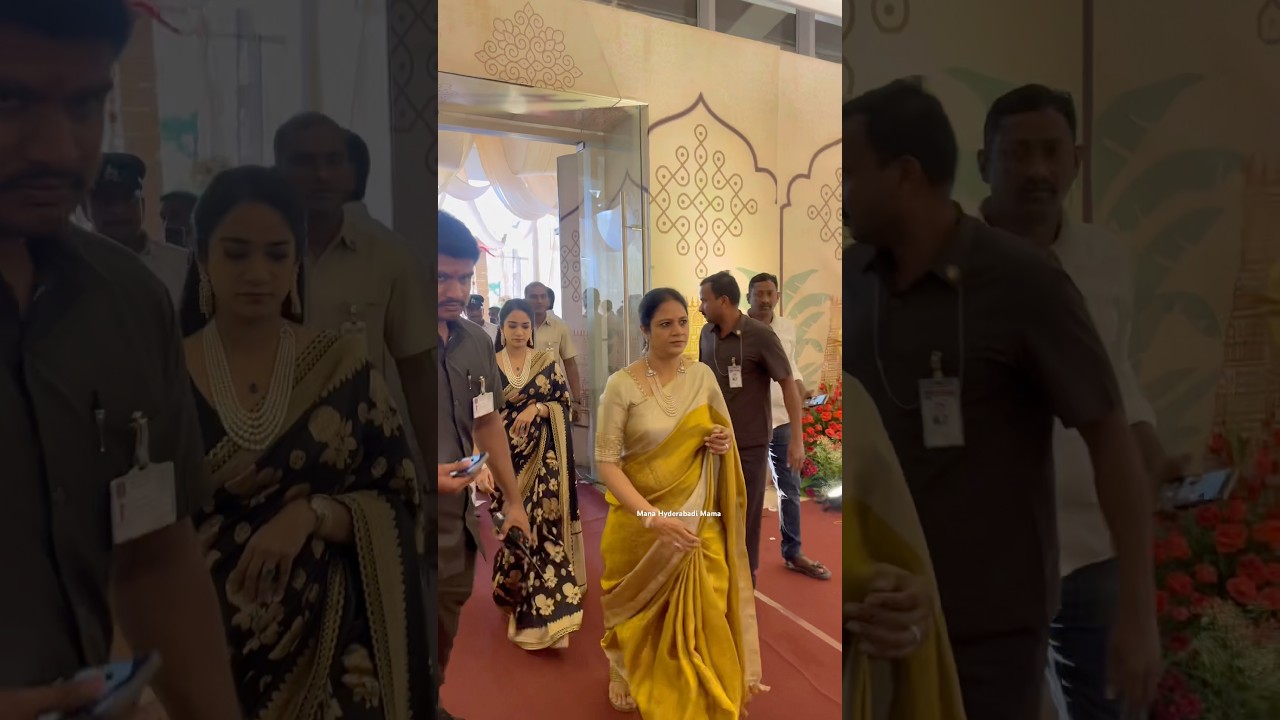 Telangana CM Revanth Reddy Wife & Daughter Spotted at Marriage #telanganacm #congress #shorts ￼