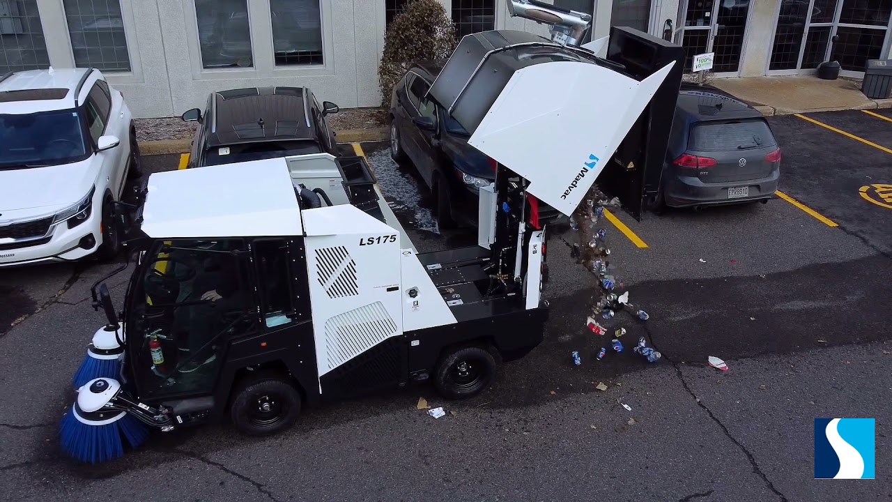 Madvac LS175 the Compact Sweeper that Picks Litter, Leaves, and Debris!