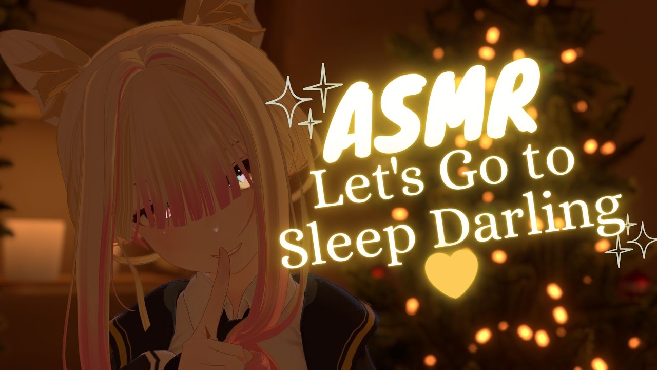 ASMR Let's Go To Sleep Darling 💛 [Sniffs, Ear blowing, Ear Cleaning]