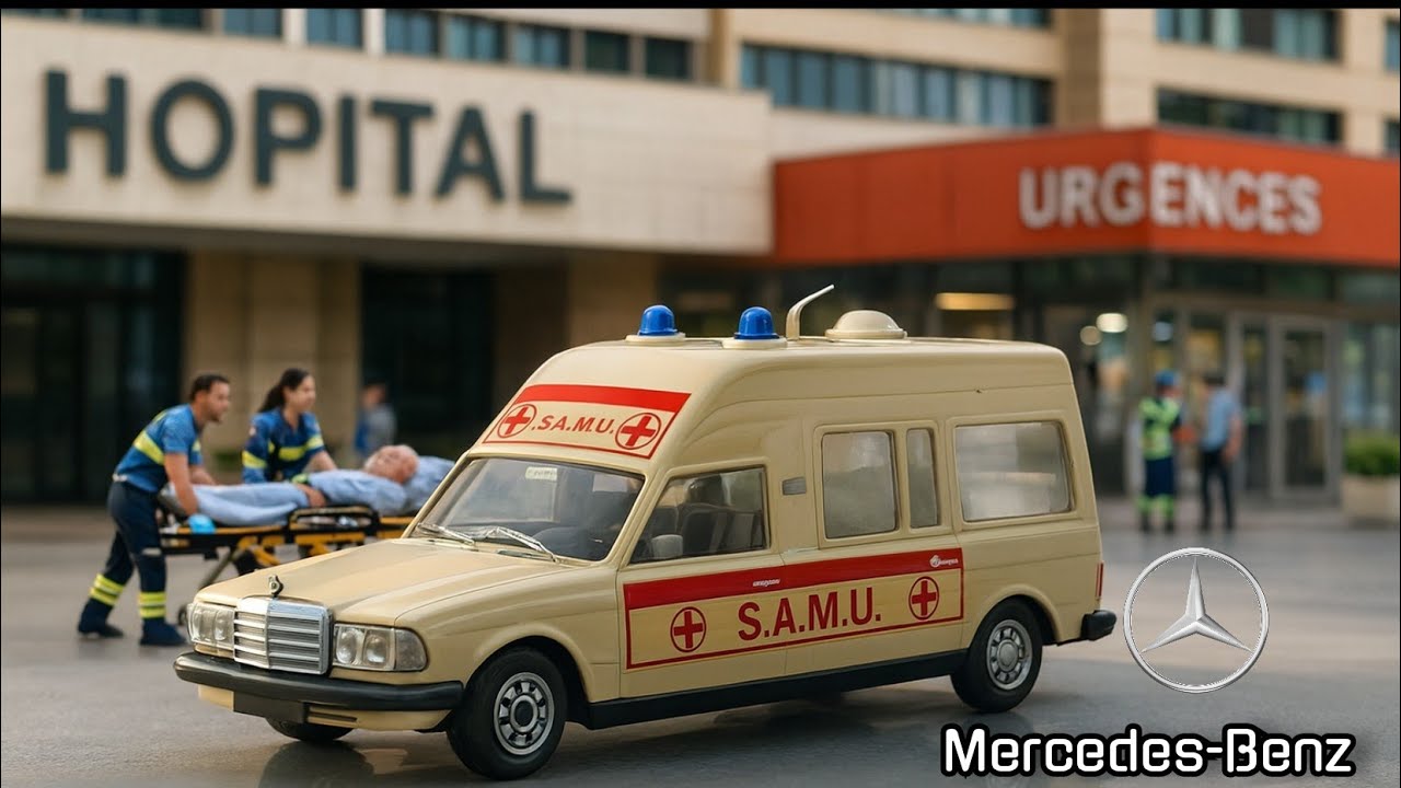 Mercedes-Benz W123 Ambulance SAMU by Norev Jet scale 1/43