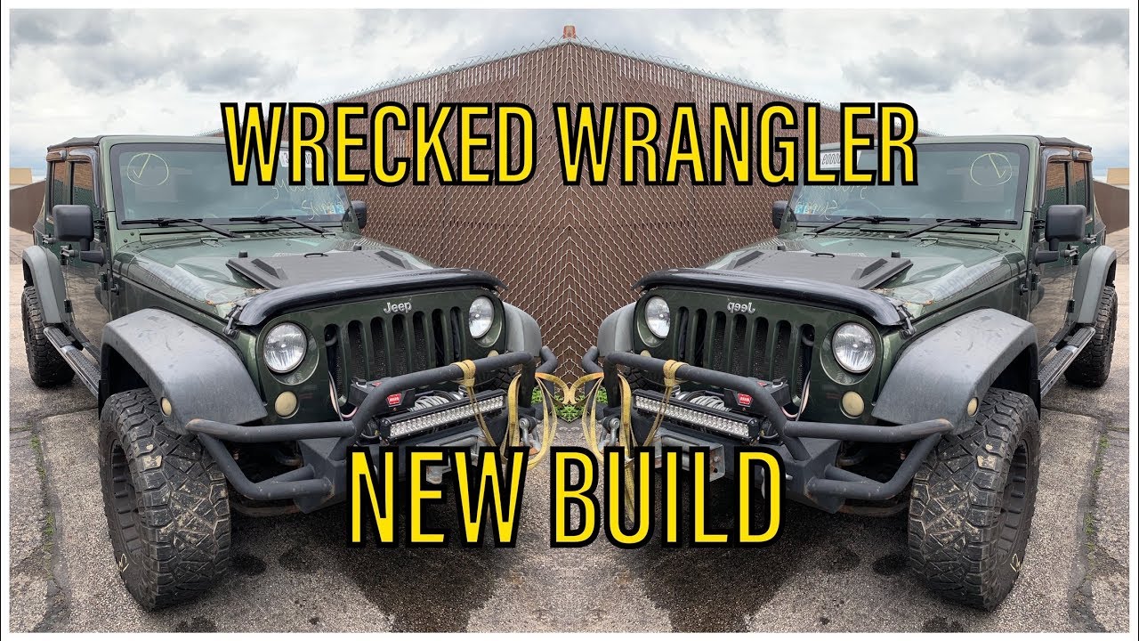 Wrangler JK Wrecked Copart Rebuild Part 1 - Salvage Rebuild
