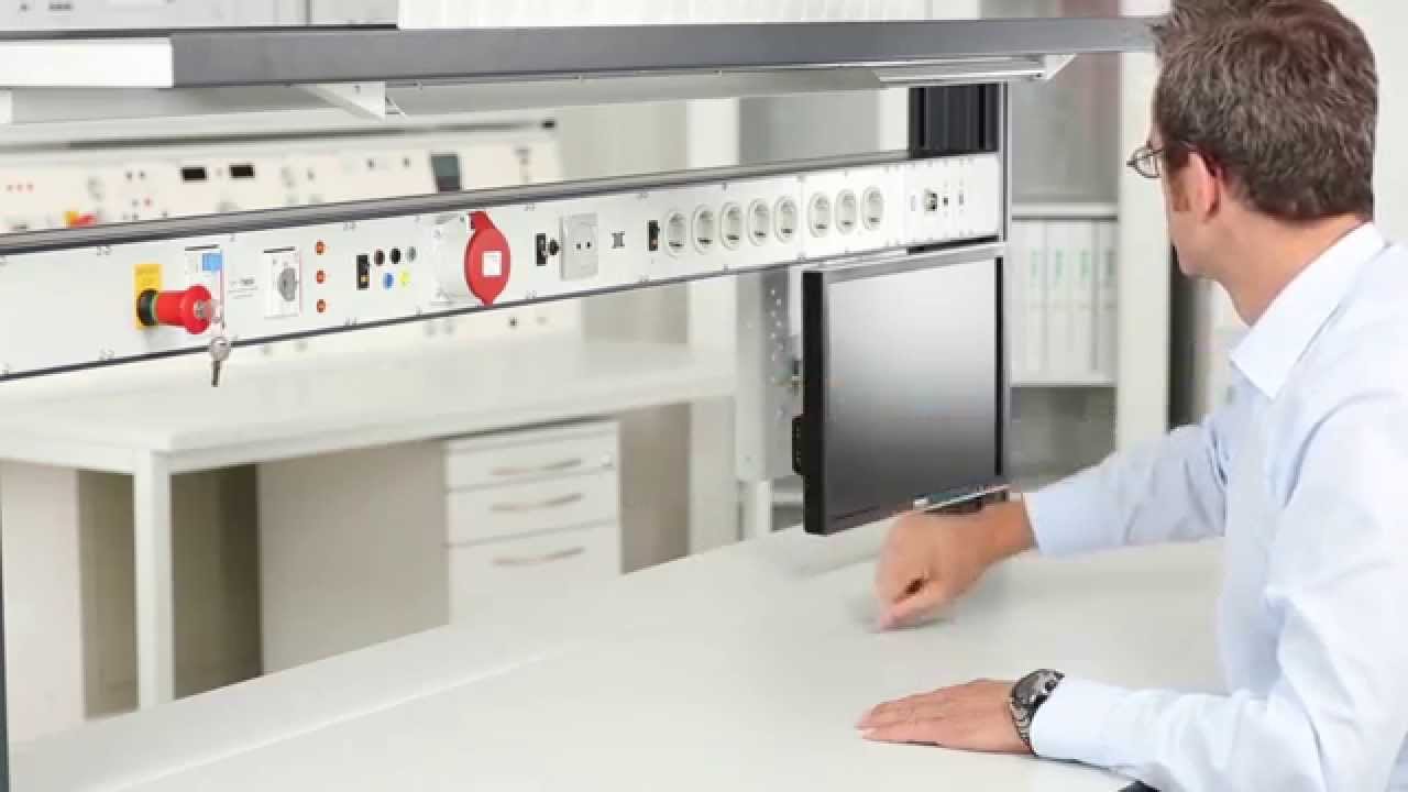 hera Elektro-Arbeitsplatz mit dem flexiblen ENERGIE-Profil