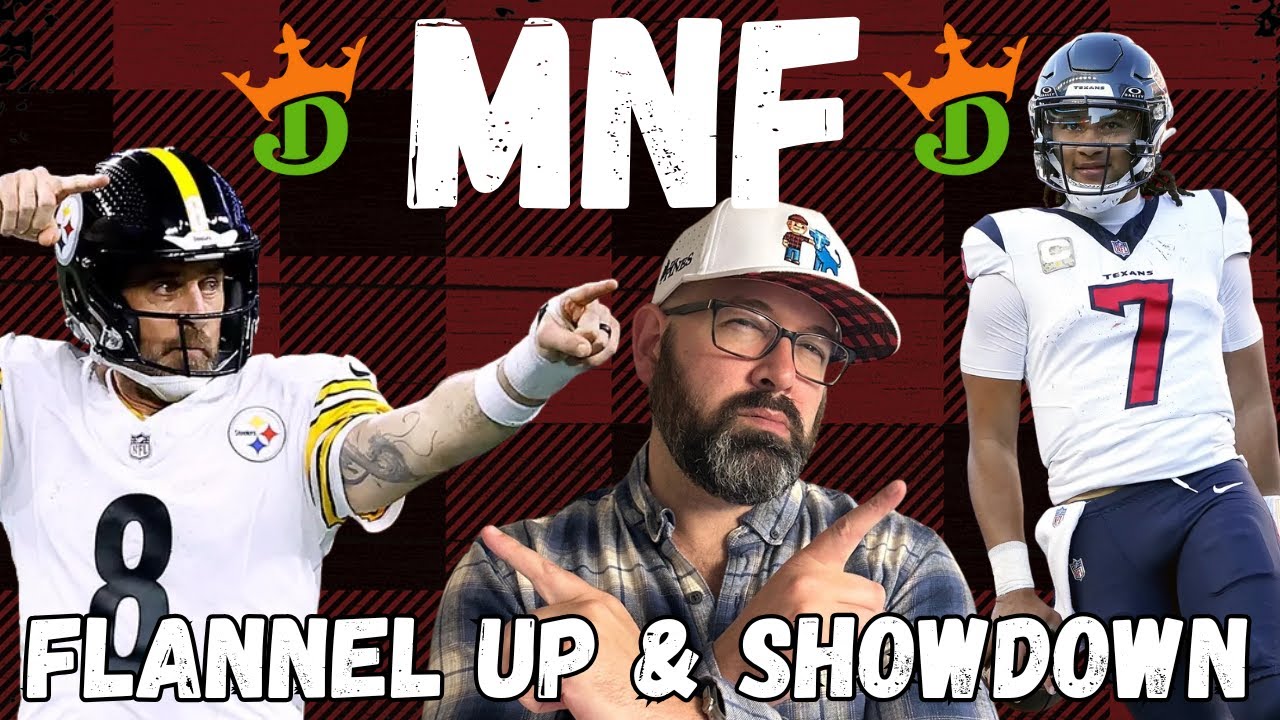 NFL DFS DraftKings Showdown Picks LIVE Strategy For Texans-Steelers Monday Night Football Lineups