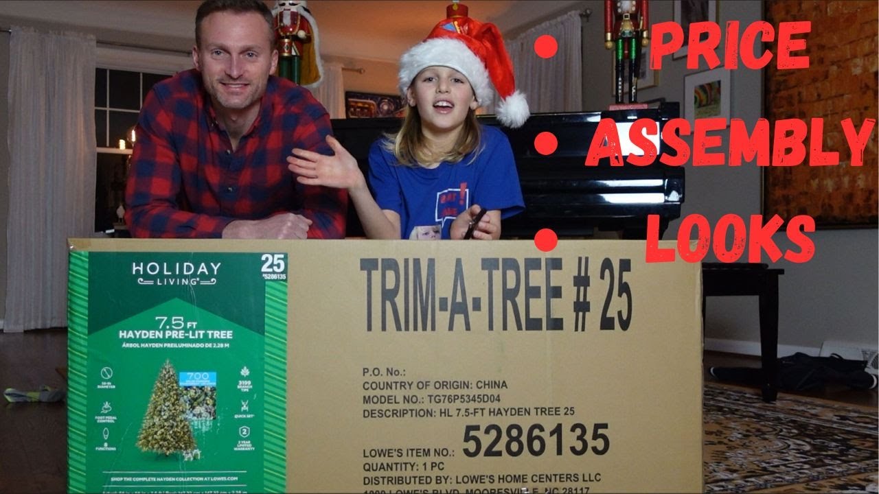 7.5 ft Pre-lit Hayden Pine Christmas Tree from Lowe's - REVIEW
