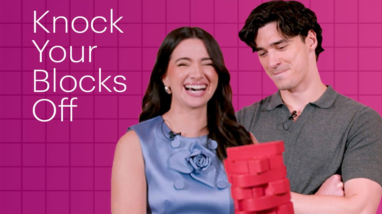 PROVIDENCE FALLS stars Katie Stevens & Lacklan Quarmby play a game of Knock Your Blocks Off | Swooon