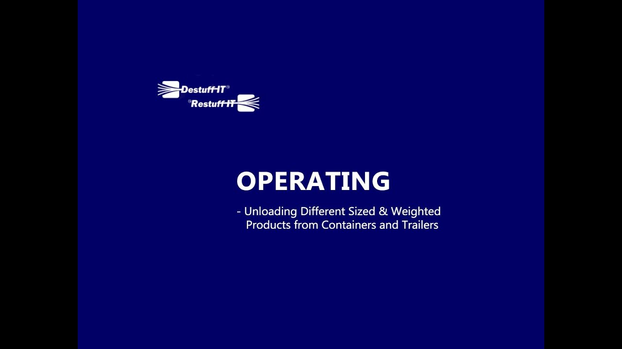 Unloading Floor-Loaded Product from Containers or Trailers Using a Destuff-IT