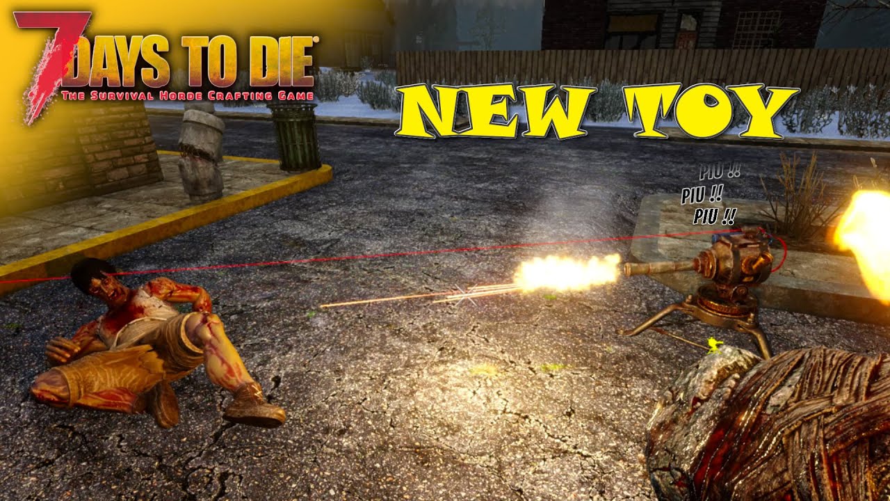 Junk Turret - Snow Challenge - 7 Days To Die Alpha 19 (no commentary)