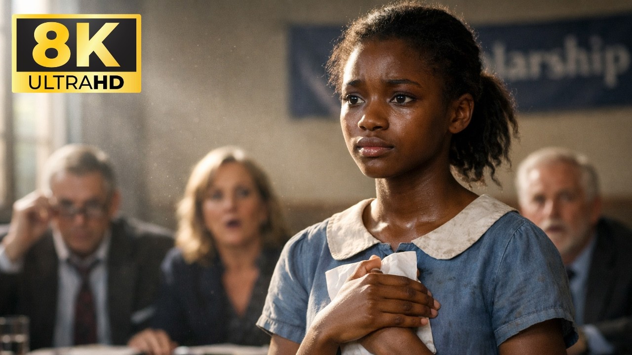 NIÑA NEGRA POBRE RECHAZADA PARA UNA BECA — LOS JUECES QUEDARON EN SILENCIO DESPUÉS DE SU DISCURSO