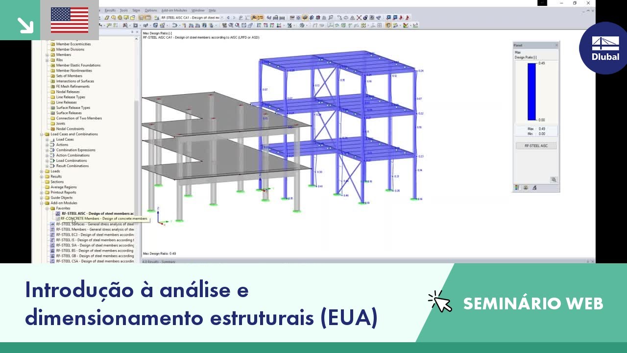[EN] Seminário web 1: Introdução à análise e dimensionamento estruturais (EUA)