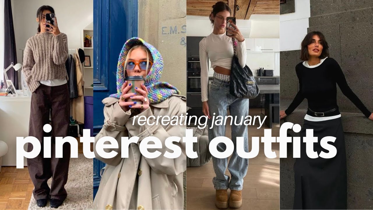 recreating pinterest outfits for january (2024 trend inspo)