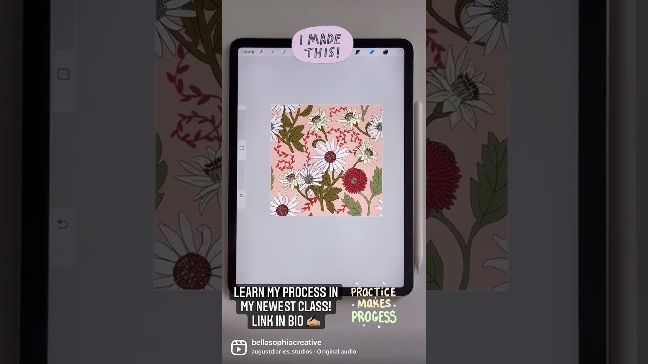 Arts and crafts era inspired surface pattern design!