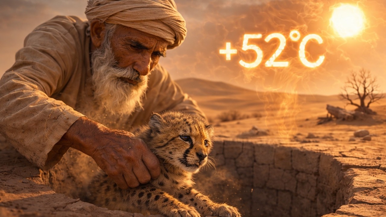 75-Year-Old Bedouin Saves Cheetah Cub from Dry Well at +52°C in the Desert
