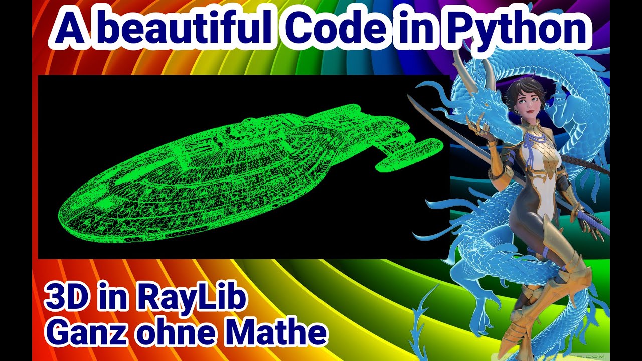 Python Tutorial deutsch, 3D in RayLib in 25 Zeilen