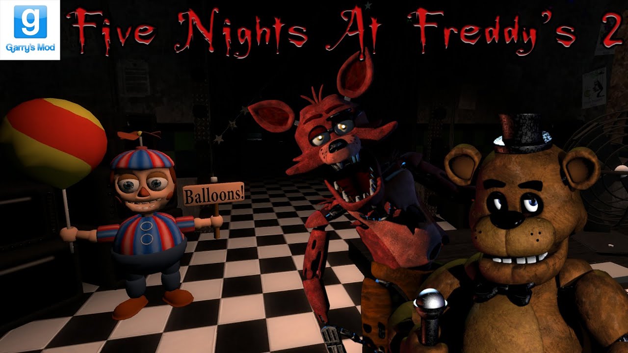 GMod Five Nights At Freddy's 2 с Yamimash Часть 2: Мальчик с шариками и битвы покемонов?!?