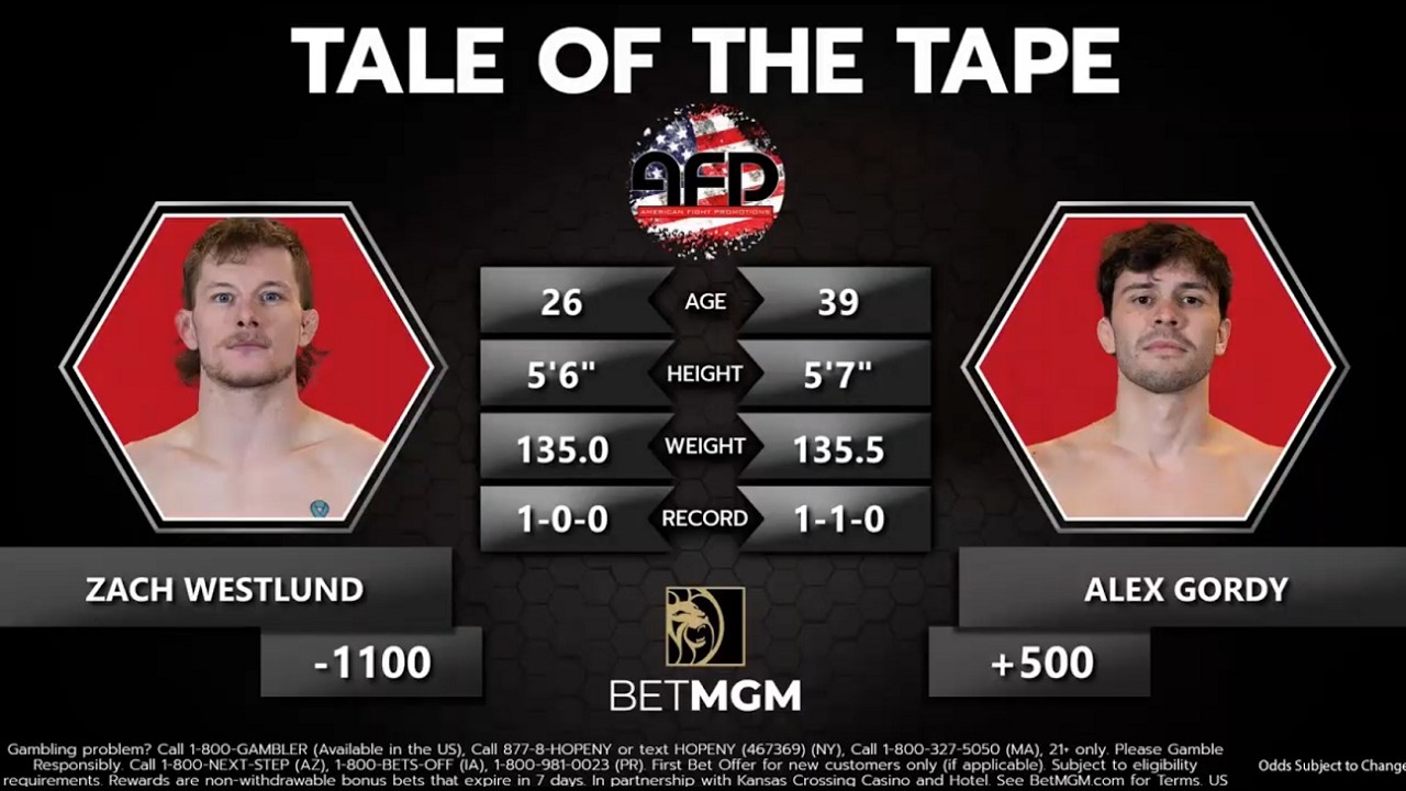 Zach Westlund vs. Alex Gordy - AFP 5
