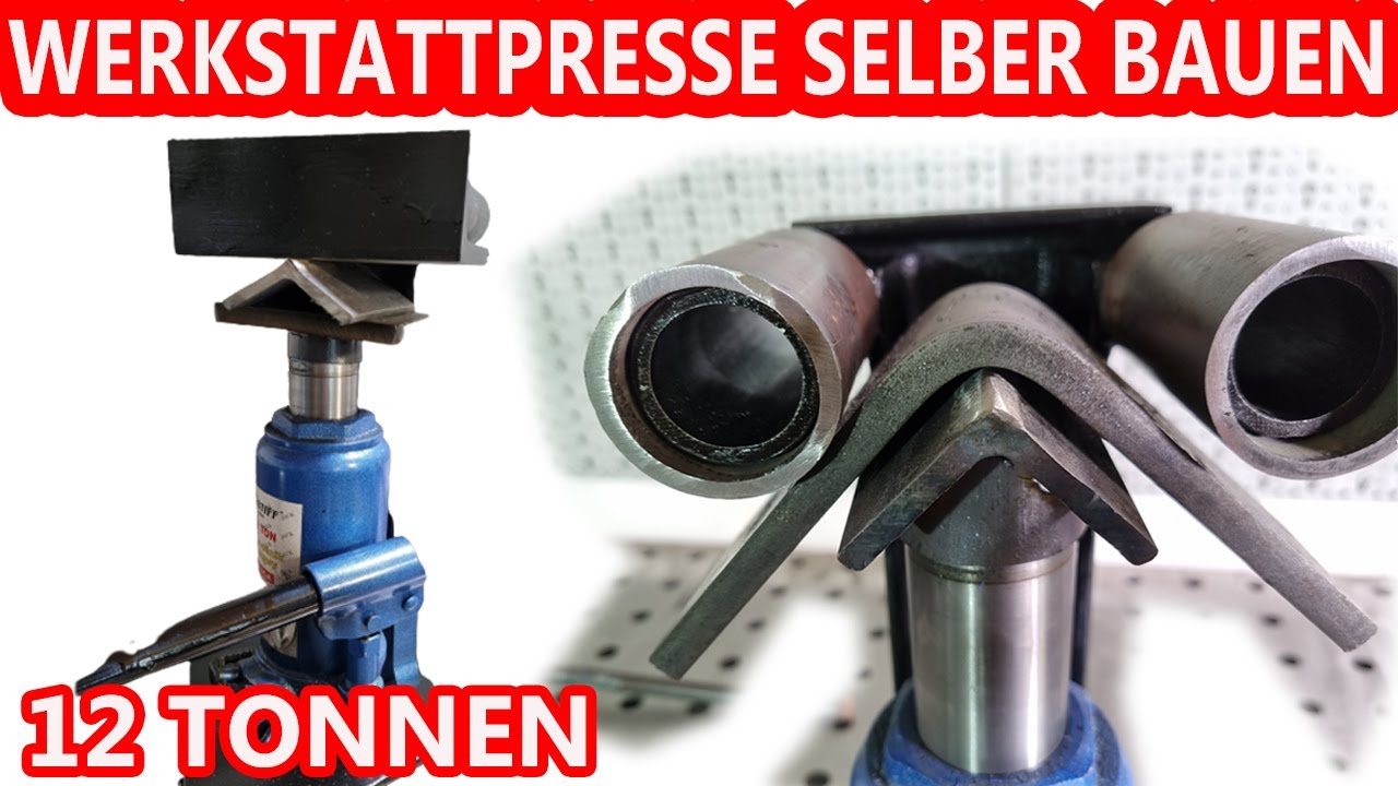 Biegen, Richten, Pressen mit dieser Presse alles kein Problem - Werkstattpresse selber bauen