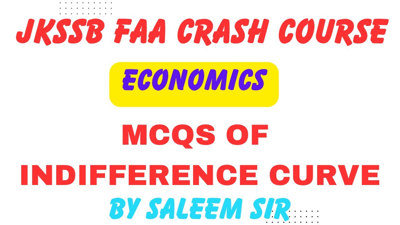 MCQS OF INDIFFERENCE CURVE II JKSSB FAA #faa #jupiterclasses 