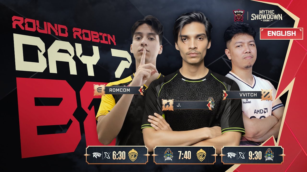 [ENGLISH] Mythic Showdown Season 2 | League Stage Day 7 |  Moba Legends 5v5 | War Drum Games