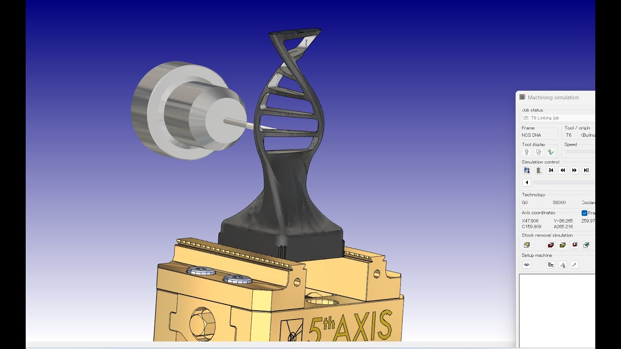 Hypermill tutorial:DNA curve Machining in Hypermill