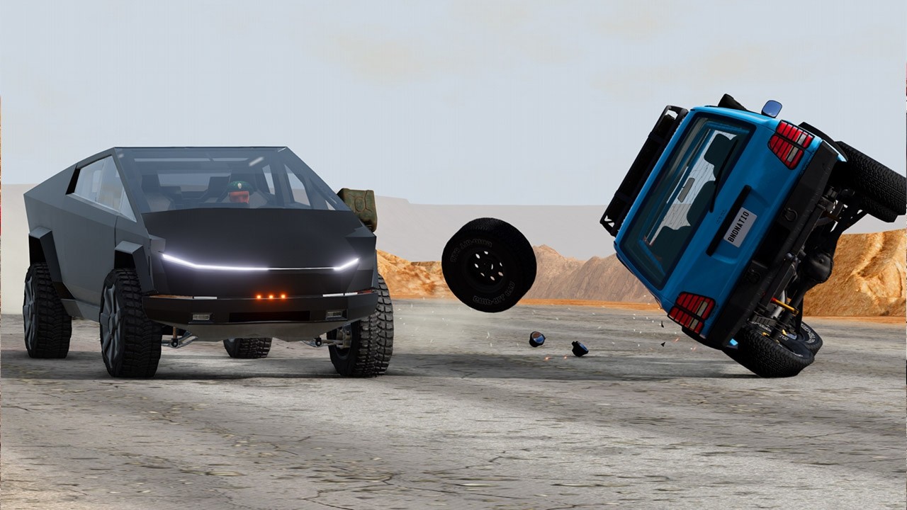 Tesla Cybertruck  Road Rage part 1   BeamNG Drive Nation