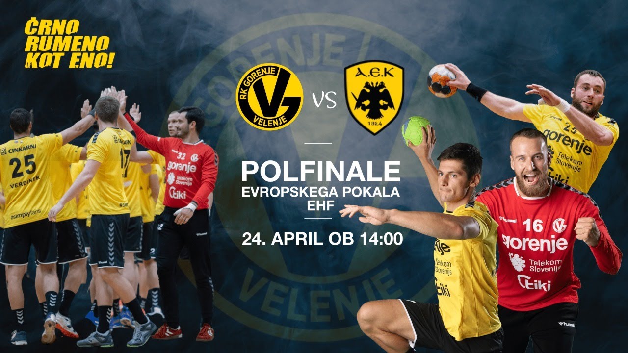 POLFINALE  Evropskega pokala EHF - Gorenje Velenje : AEK Athens