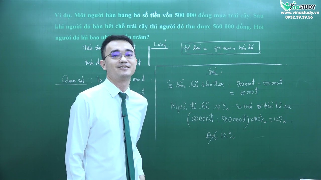 Toán lớp 5 - Tỉ số phần trăm - Thầy Nguyễn Thành Long - Vinastudy.vn